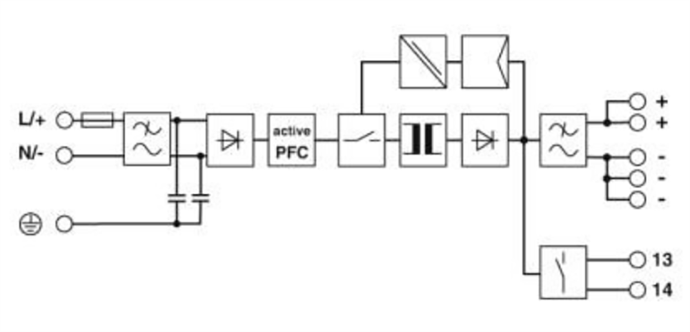 Block Diagram - Phoenix Contact TRIO-PS-2G Power Supplies